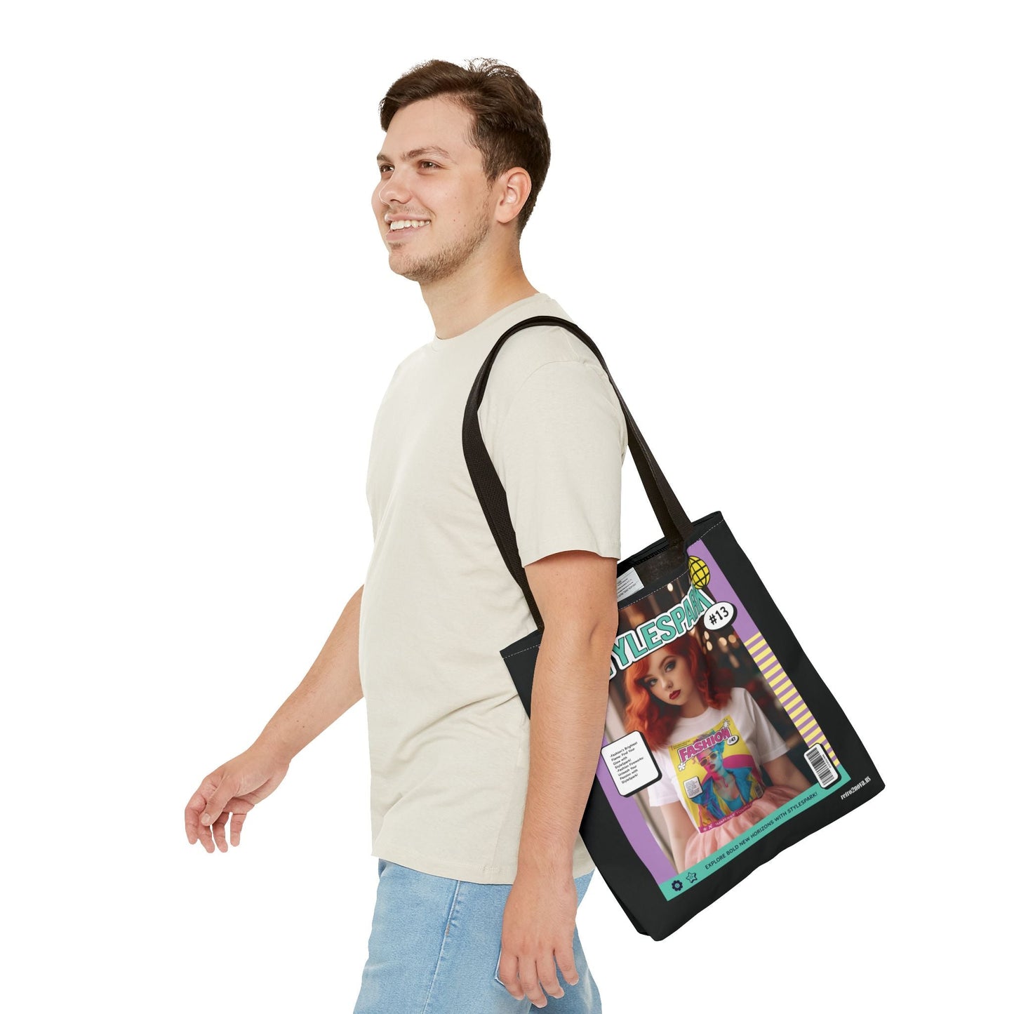 Canvas Tote Bag Magazine Cover Retro Vintage Style Durable Everyday Carry Free Shipping