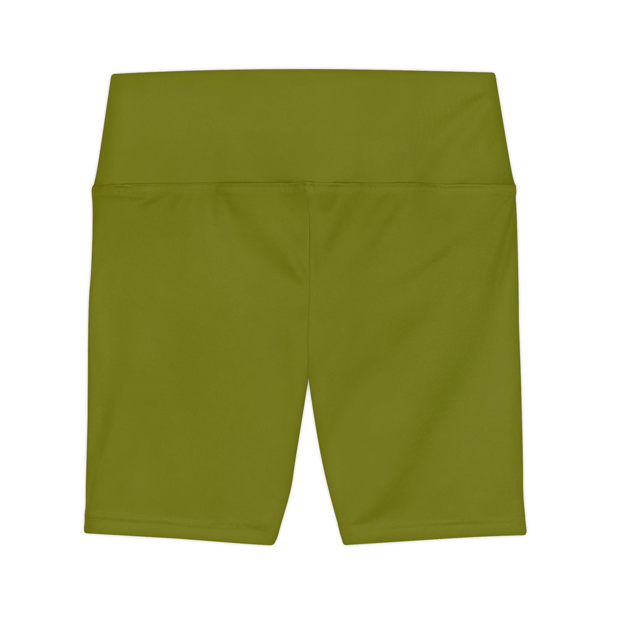 Olive Green Women’s Workout Shorts – High-Waist Biker Athletic Shorts