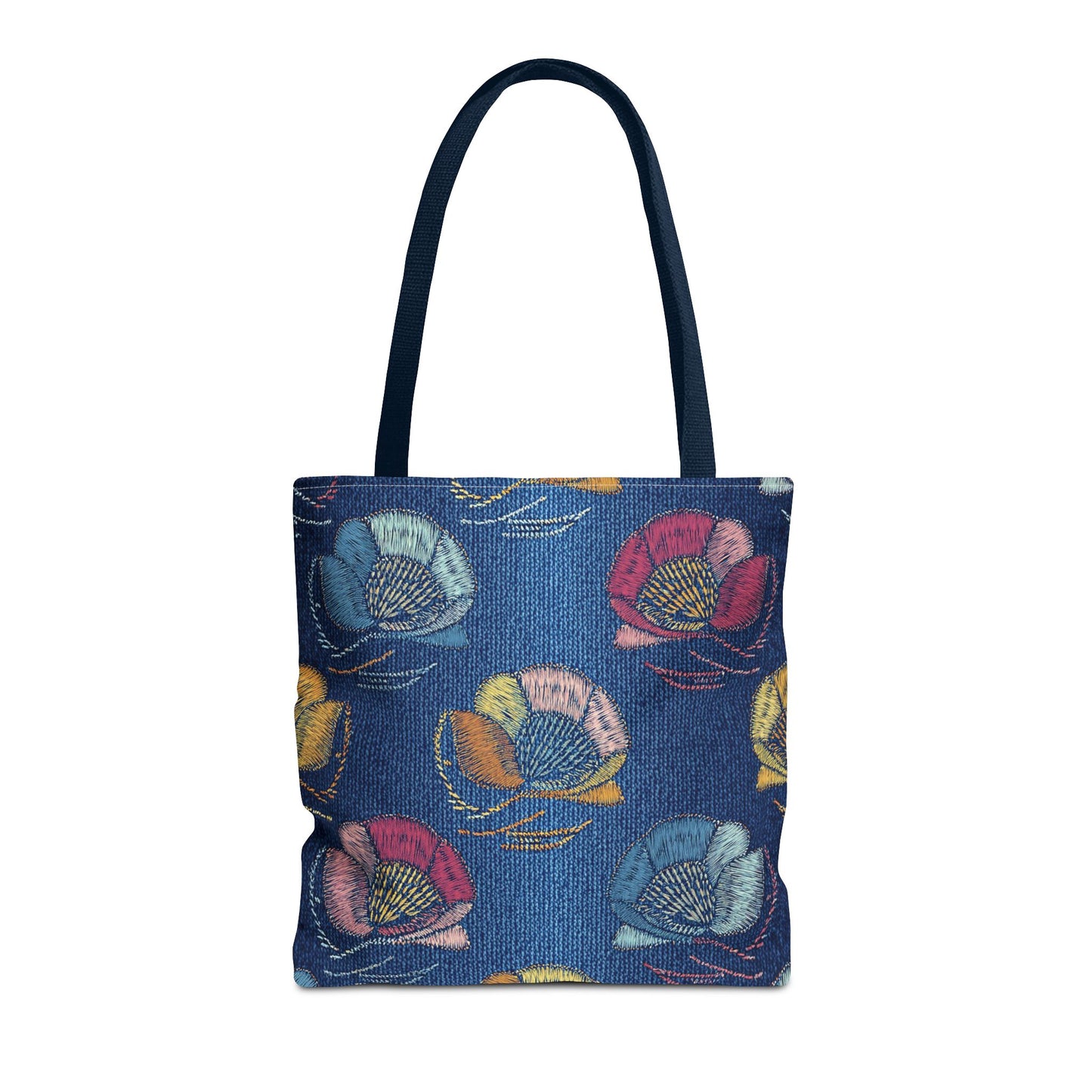 Denim Fabric Imitation Print Unisex Canvas Bag Poly Spun 3 Sizes Tote Bag 165
