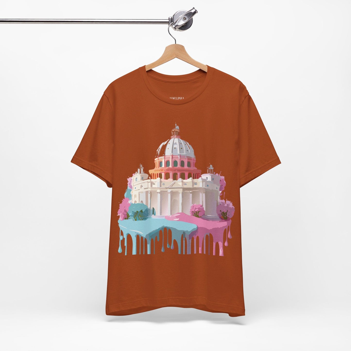 Unisex Graphic Tee With Rome Artwork By Adelpha Vintage Inspired Short Sleeve Shirt
