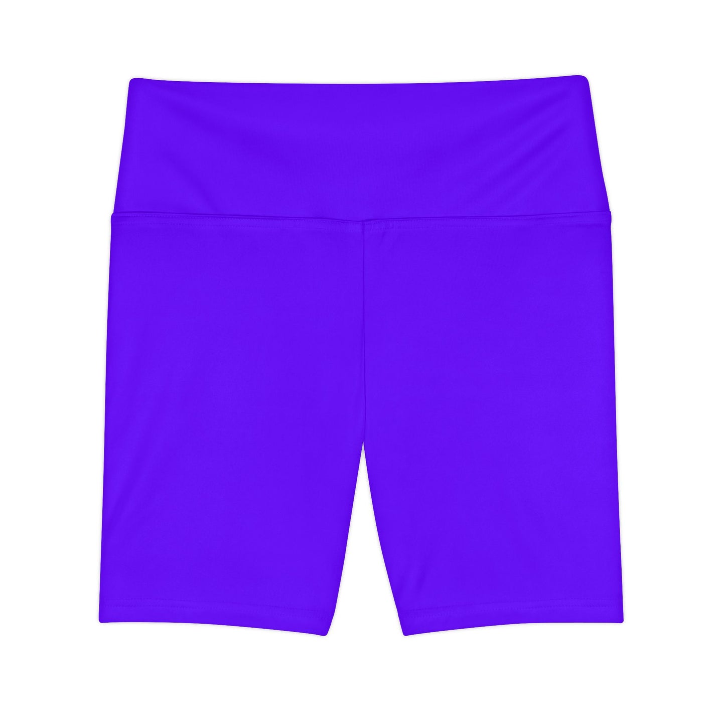 Electric Indigo Violet Purple Women's Workout Shorts — High-Waist Bike Shorts for Gym & Yoga