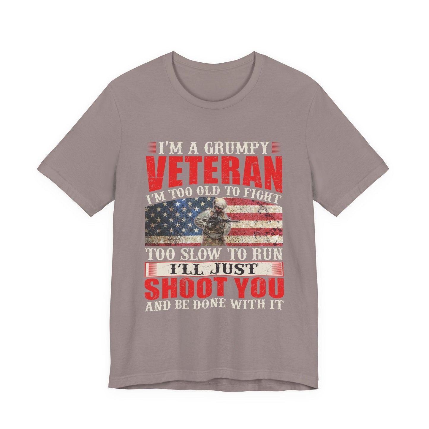 Army Veteran Patriotic Graphic Design Unisex Cotton T-Shirt v38