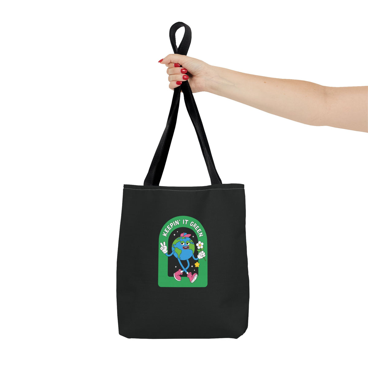 ECO BLACK COLOR CANVAS BAG HIGH-QUALITY 100% SPUN POLYESTER 3 SIZES BAG-E6