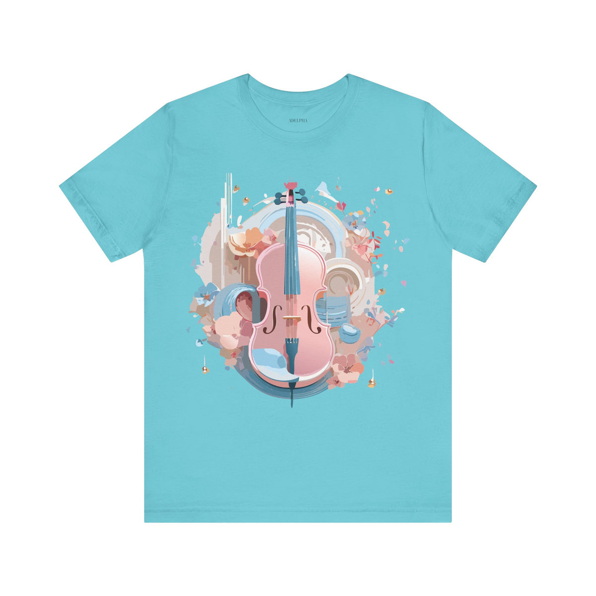 Music Graphic Unisex Cotton Bella+Canvas Tee with Art Design m152