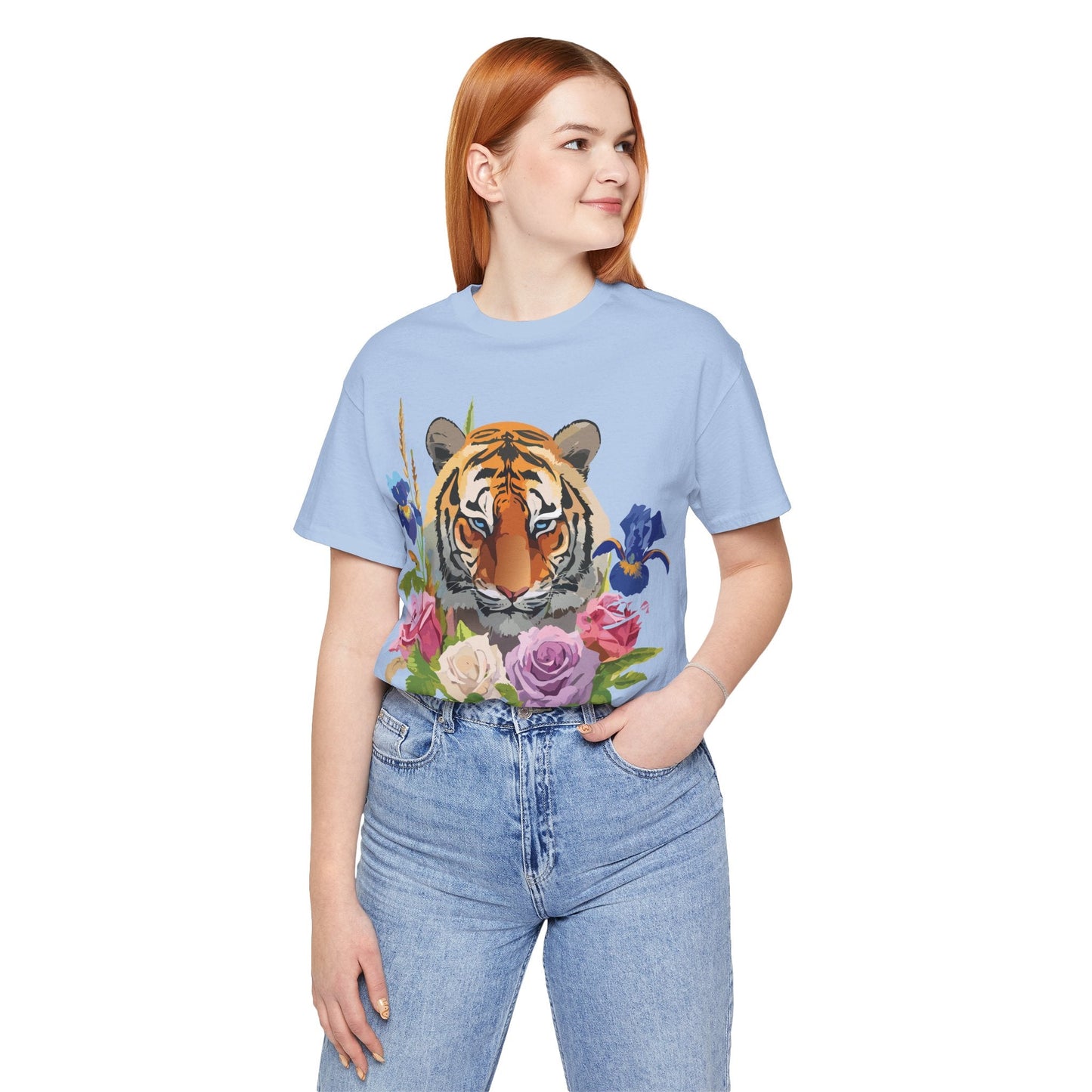 Tiger Graphic Tee Unisex Short Sleeve Tee With Vintage Inspired Artwork By Adelpha