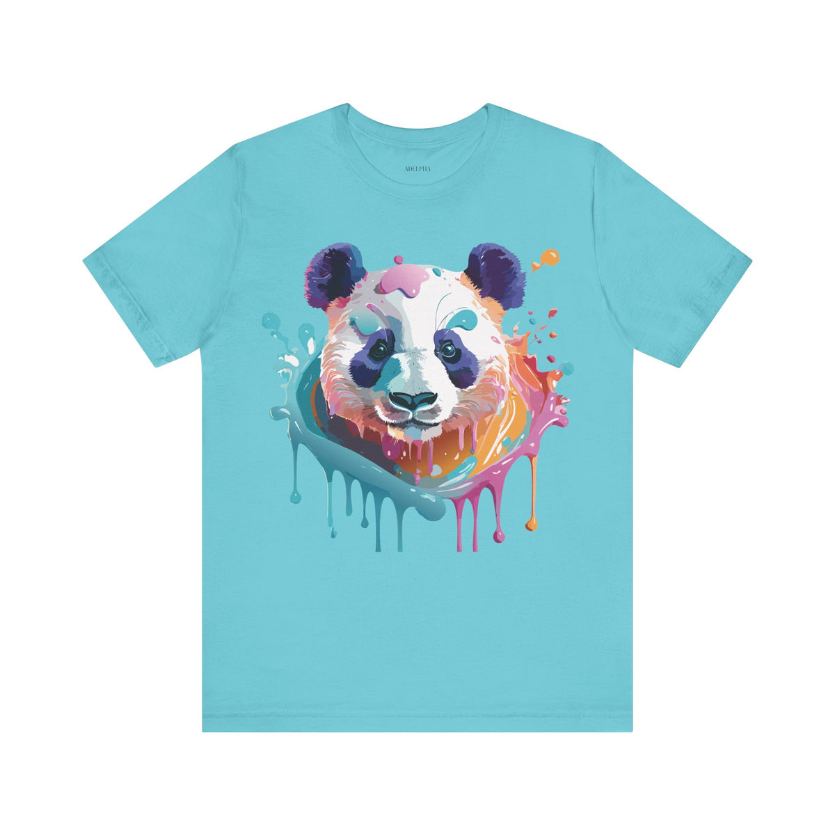 Panda Graphic Unisex Cotton Bella+Canvas Tee with Art Animal Design e145