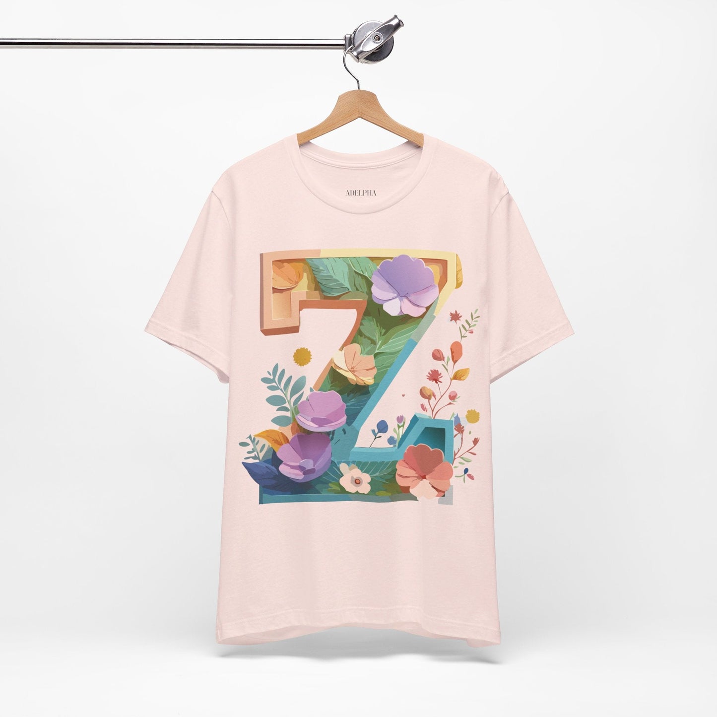 Unisex Letter Z Graphic Tee Premium by Adelpha Vintage Inspired Art Short Sleeve Shirt