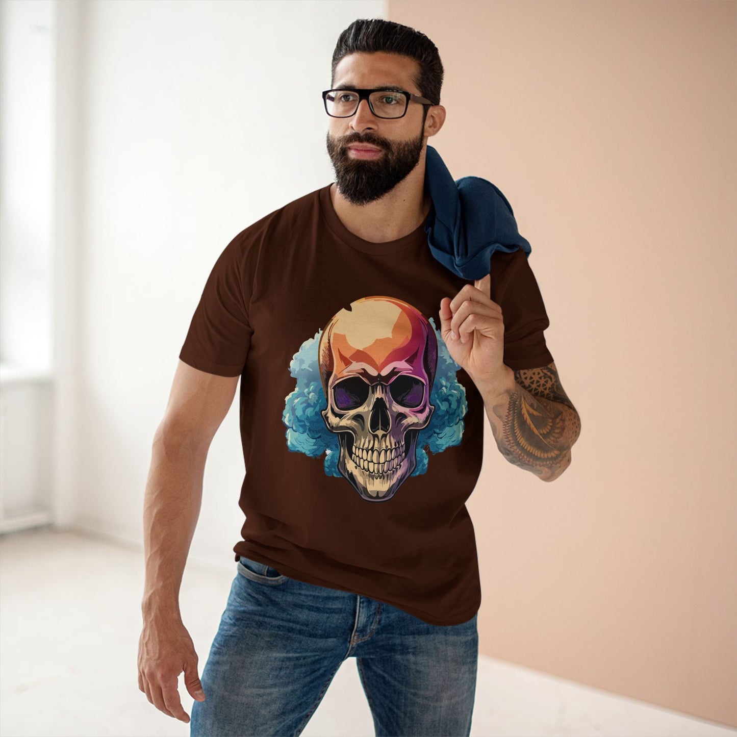 Skull Shirt Skeleton Shirt Unisex Premium Cotton Art Tee From Retro2Nova Original Art Design