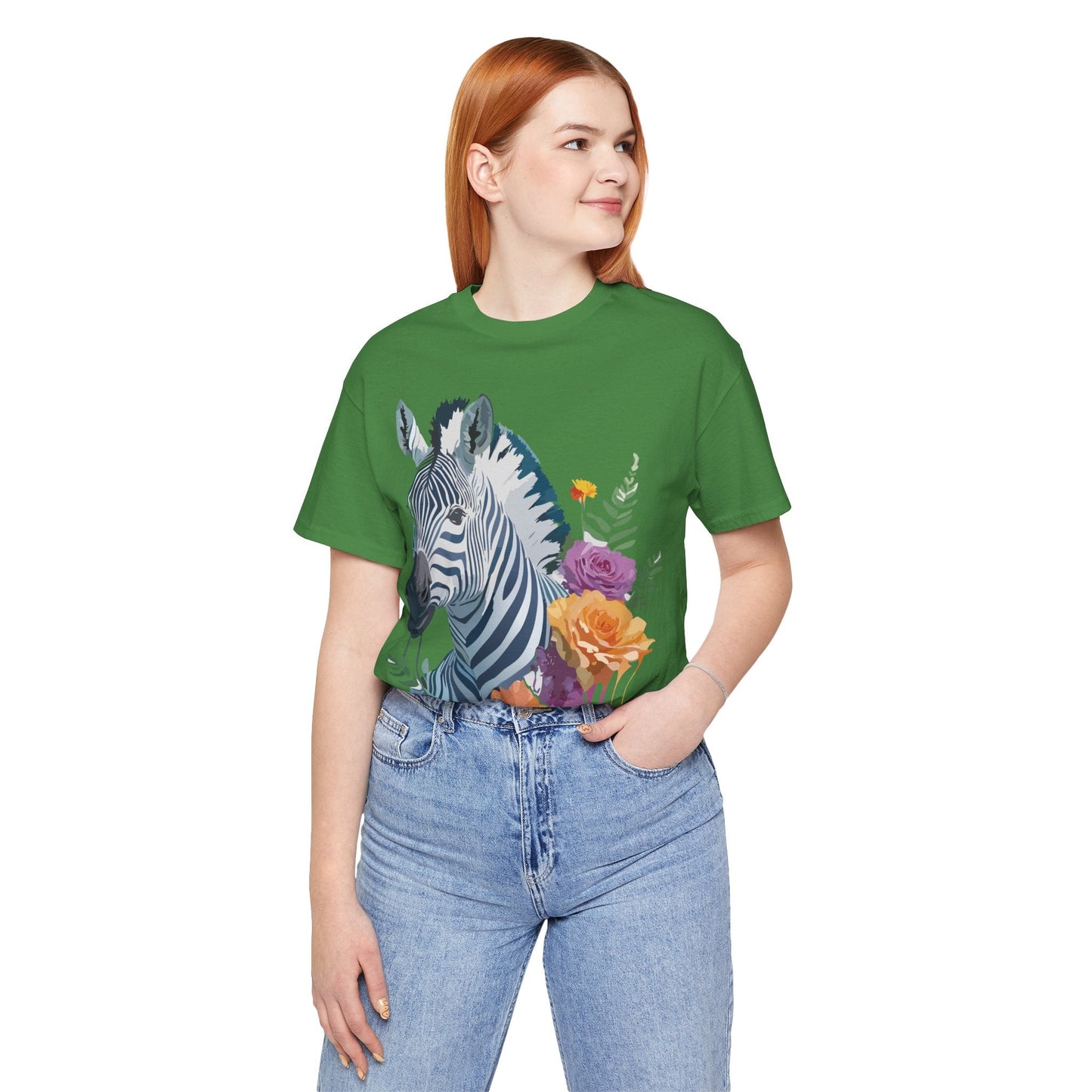 Zebra Graphic Unisex 100 Cotton Vintage Animal Art T-Shirt 4