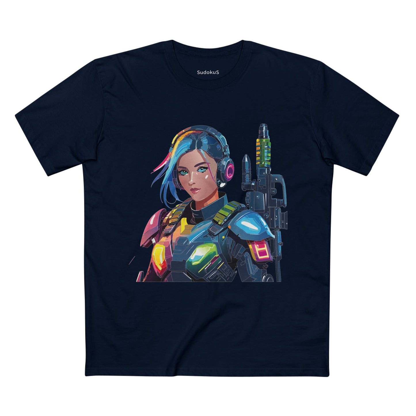 Army-woman Graphic Unisex 100 Cotton Staple Tee 12