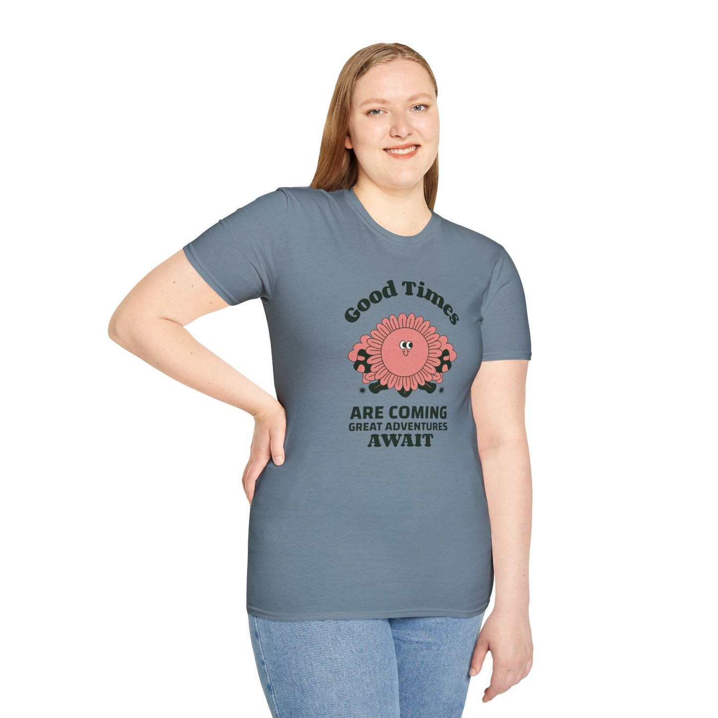 Positive Slogan T Shirts With Positive Words And Good Quotes Unisex Softstyle Cotton Tee Gildan 64000 Ring Spun