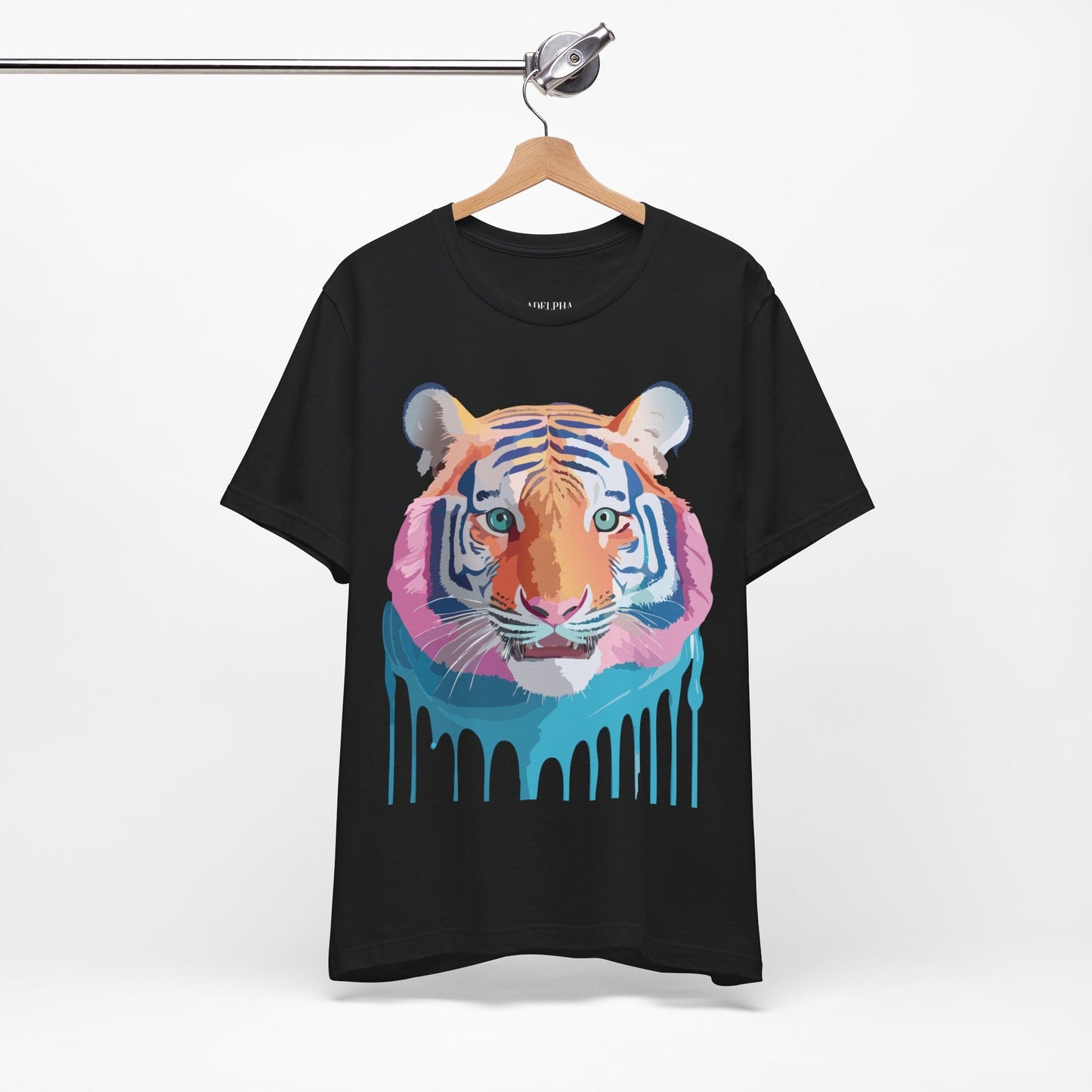 Tiger Graphic Unisex 100 Cotton Vintage Art with Animal Tee 17