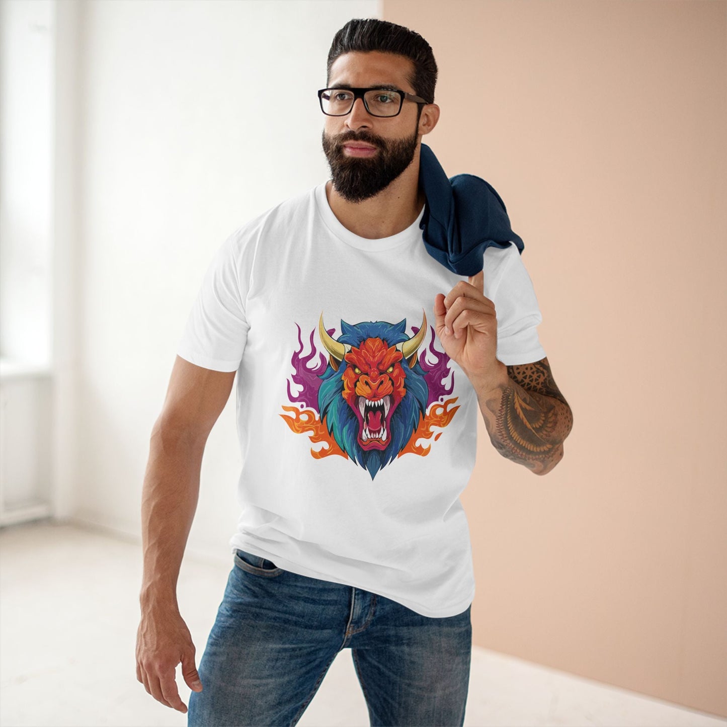 Cartoon Monsters Graphic Unisex 100 Cotton Staple Tee 23