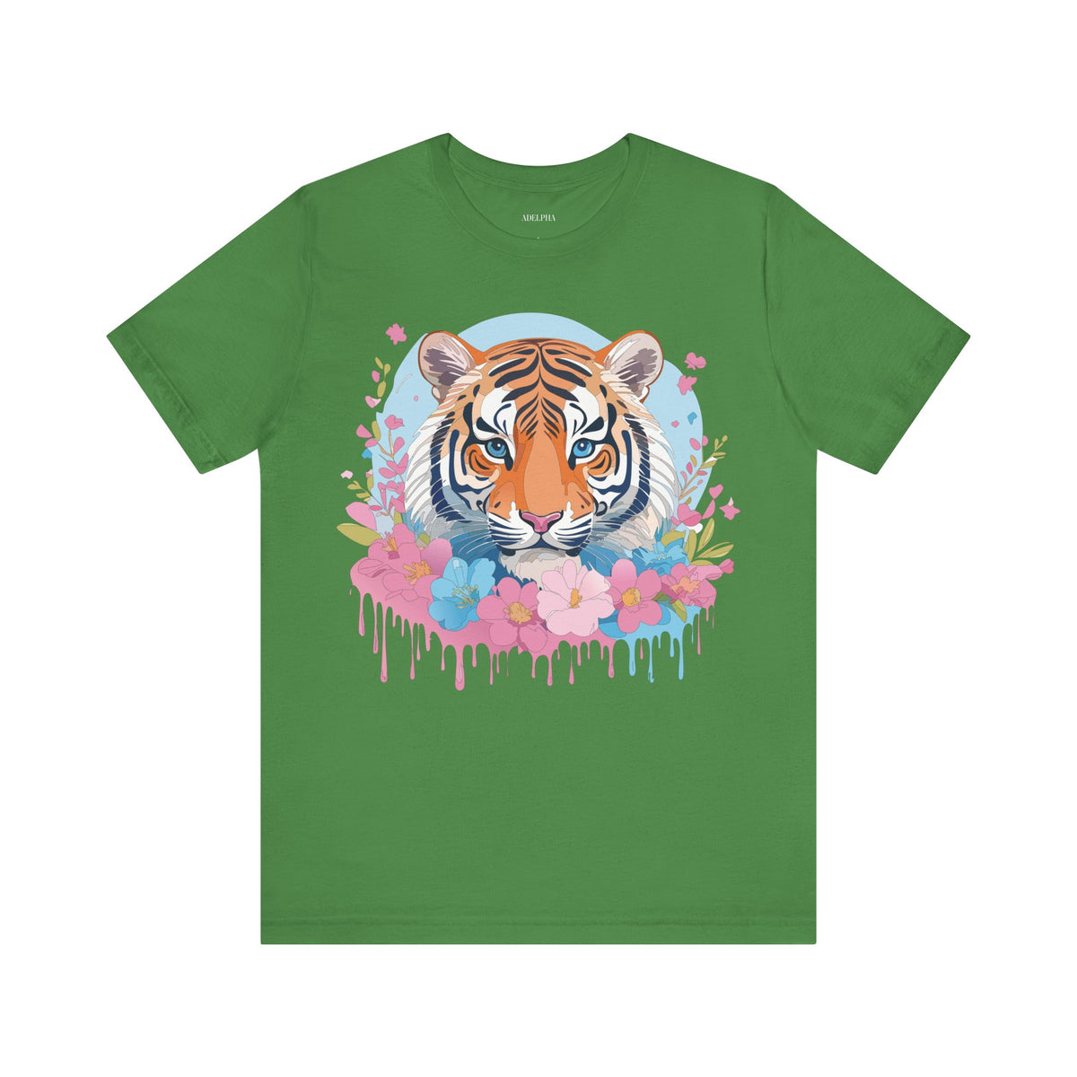Tiger Graphic Unisex Cotton Bella+Canvas Tee with Art Animal Design e71