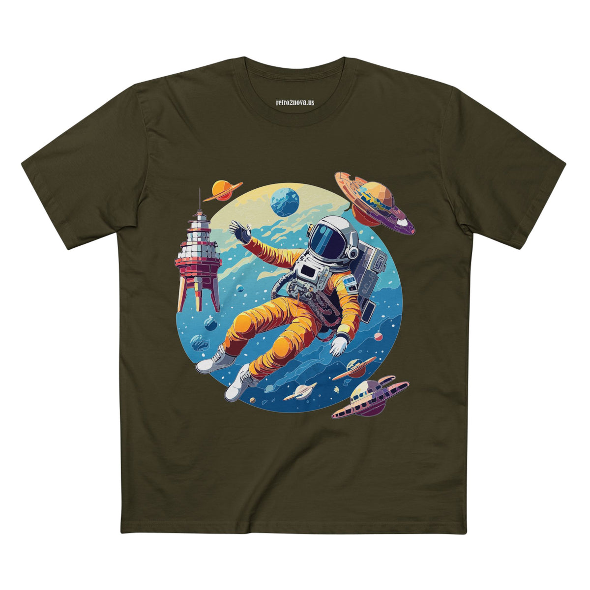 Cosmos Astronaut Graphic Tee Staple Unisex 100 Cotton Tee Shirt - CS-39