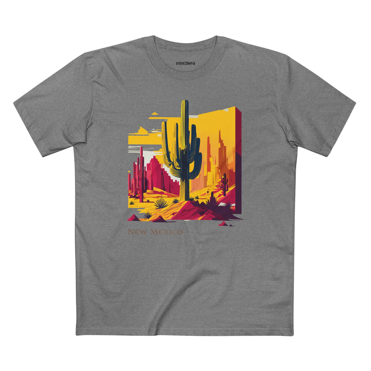 New Mexico Desert Scene T-Shirt | Saguaro Cactus Southwestern Landscape