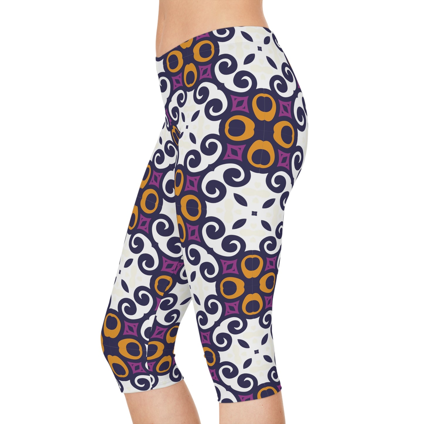 Legging capri à imprimé traditionnel