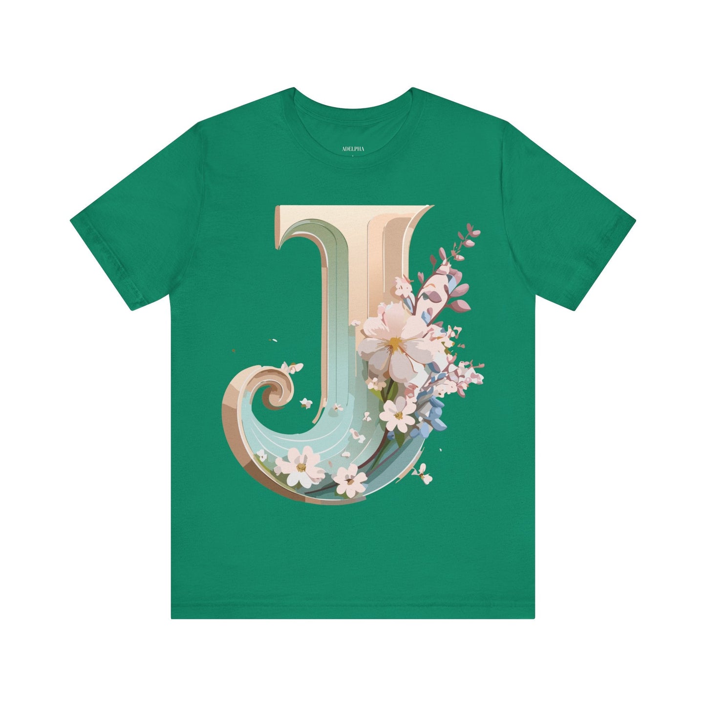 Letter J Graphic Tee Unisex Vintage Inspired Art From Adelpha Short Sleeve Shirt