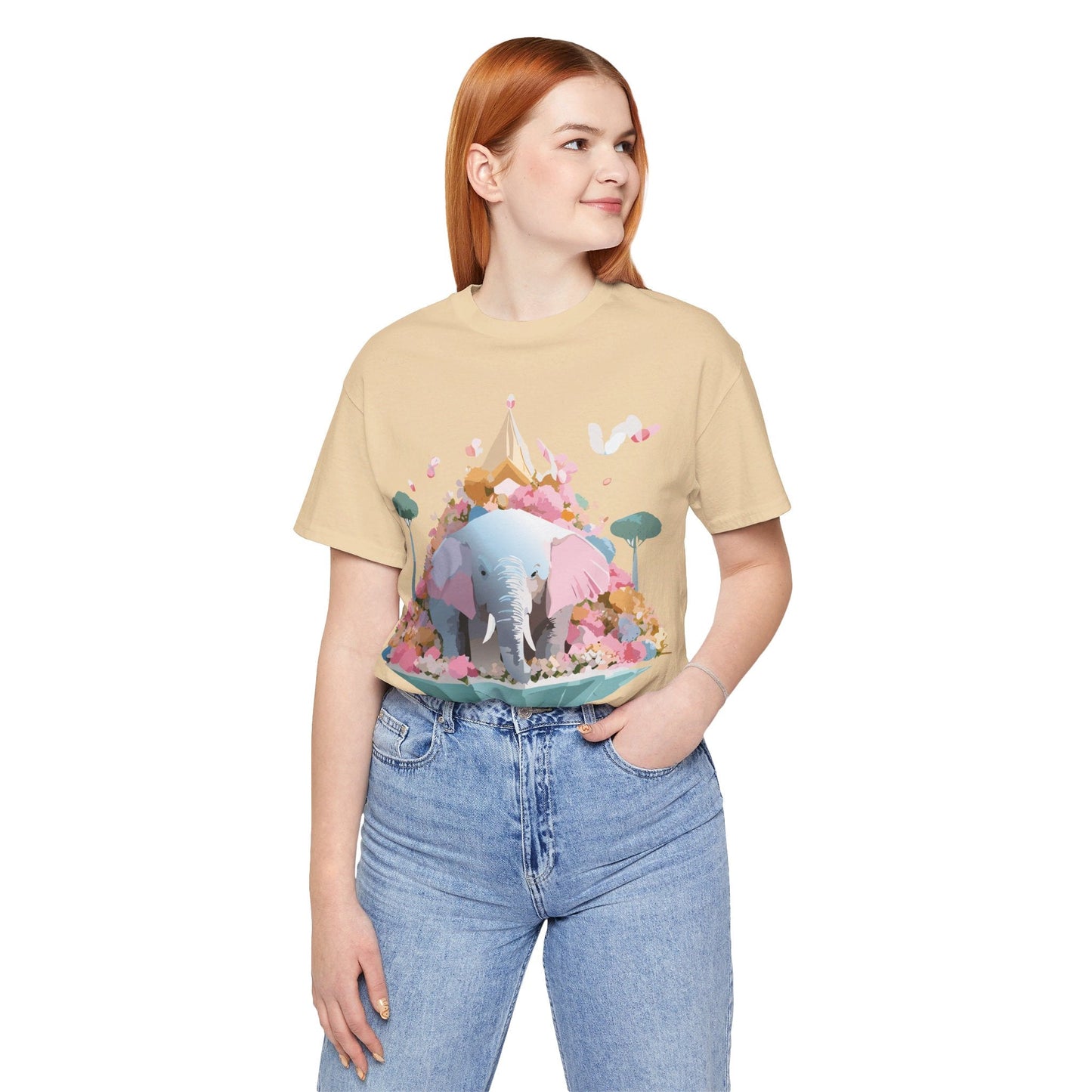 Elephant Graphic Unisex 100 Cotton Jersey Vintage Art Design Tee 19