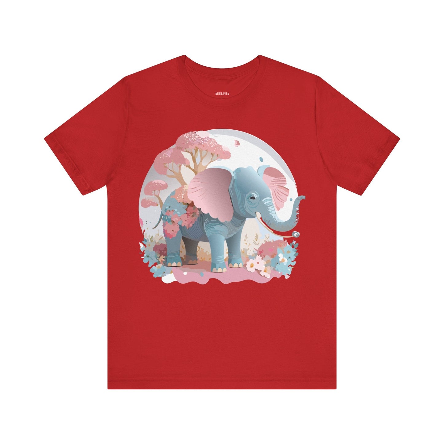 Adelpha Graphic Tee Unisex Vintage Inspired Artwork Elephant Short Sleeve Shirt Premium