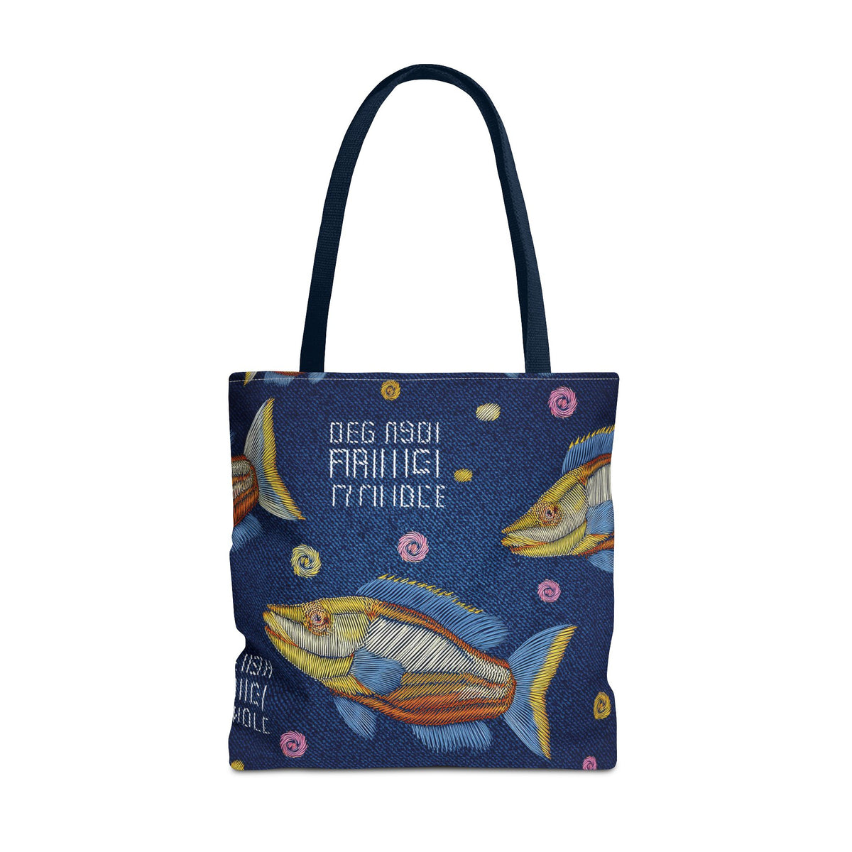 Denim Fabric Imitation Print Unisex Canvas Bag Poly Spun 3 Sizes Tote Bag 193-5