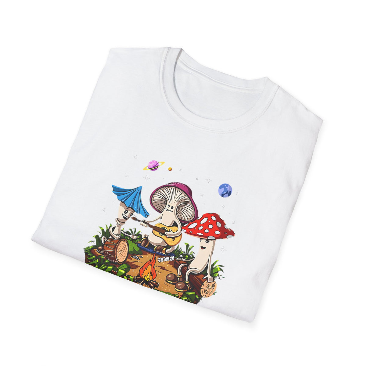 Funny Mashroom Cartoon  Graphic Tee Gildan Unisex 100 Cotton Tee Shirt c12