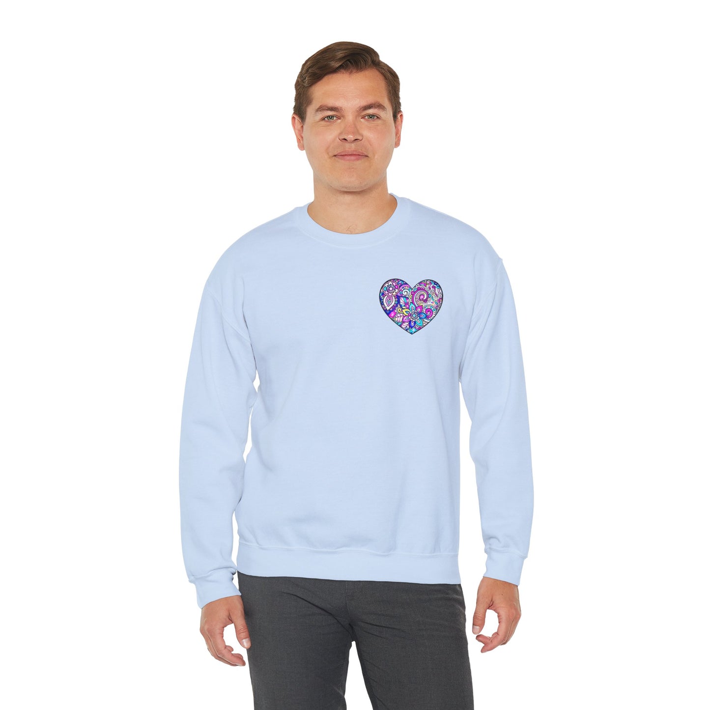 Small Heart Sweatshirt, Floral Heart Sweatshirt, Floral Love Sweatshirt, Valentine's Day Sweatshirt, Heart Floral Sweatshirt 101