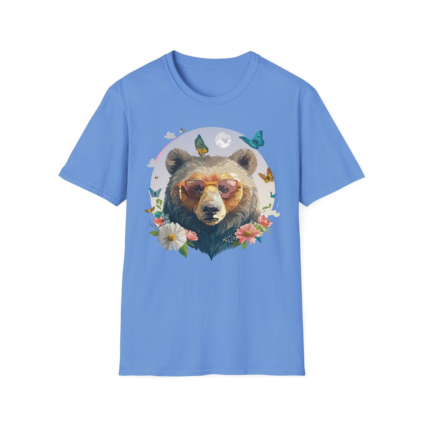 Bear T Shirt Unisex Softstyle Tee 100 Percent Ring Spun Cotton Gildan 64000 Comfortable Wear