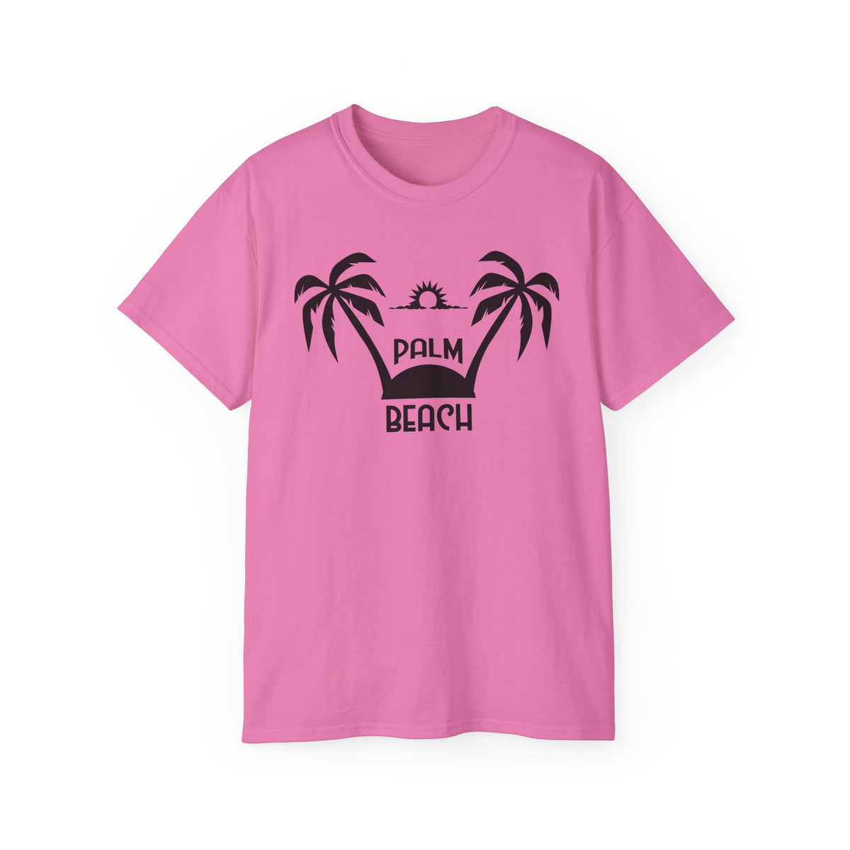 Palm Beach palm trees tee | Retro sunset graphic shirt