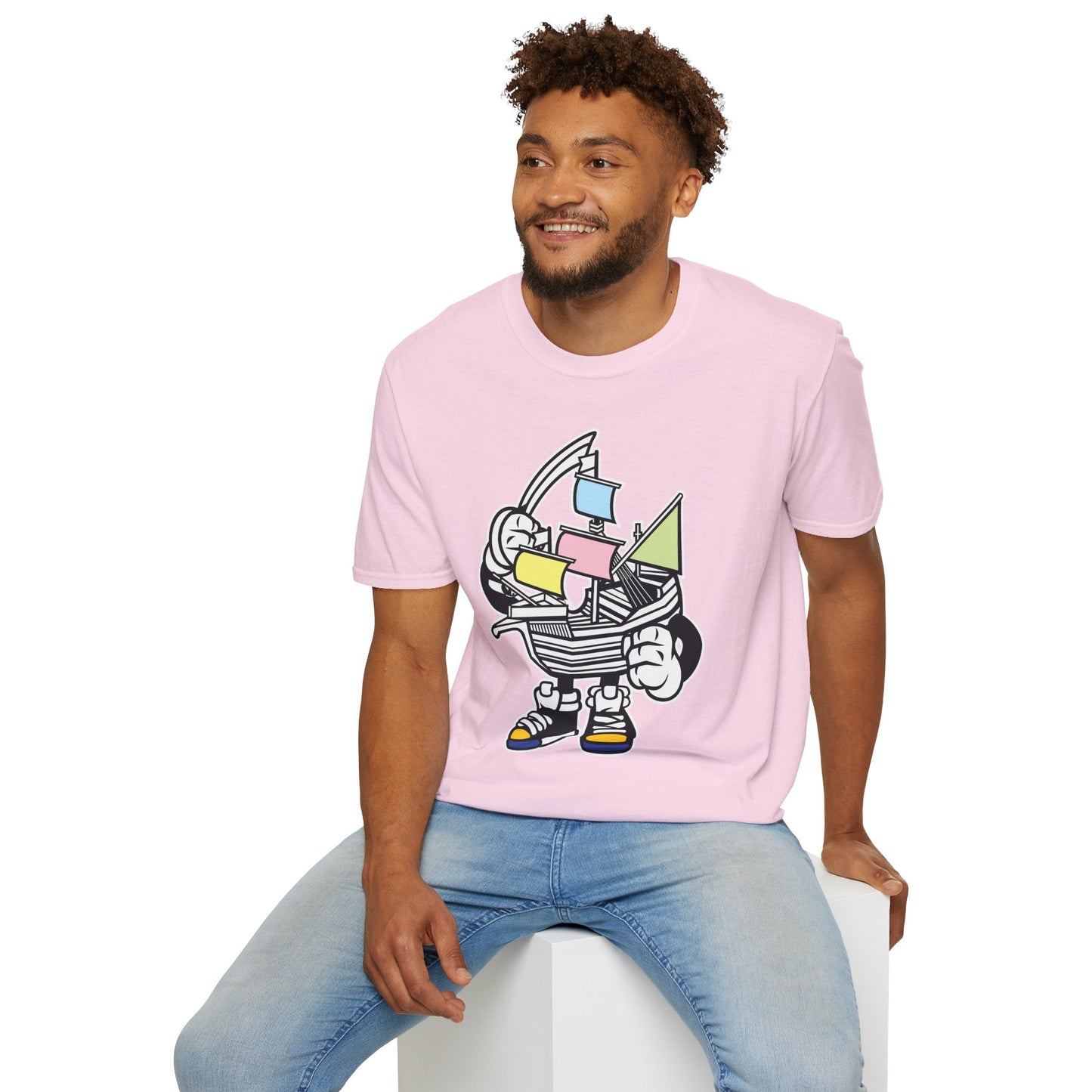 Cartoon T Shirt Animation Tee Funny Unisex Gildan Softstyle 64000 Short Sleeve Cotton