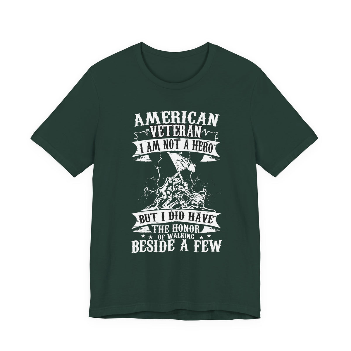 American Veteran I Am Not A Hero T-Shirt Military Tribute Unisex Cotton Tee v53