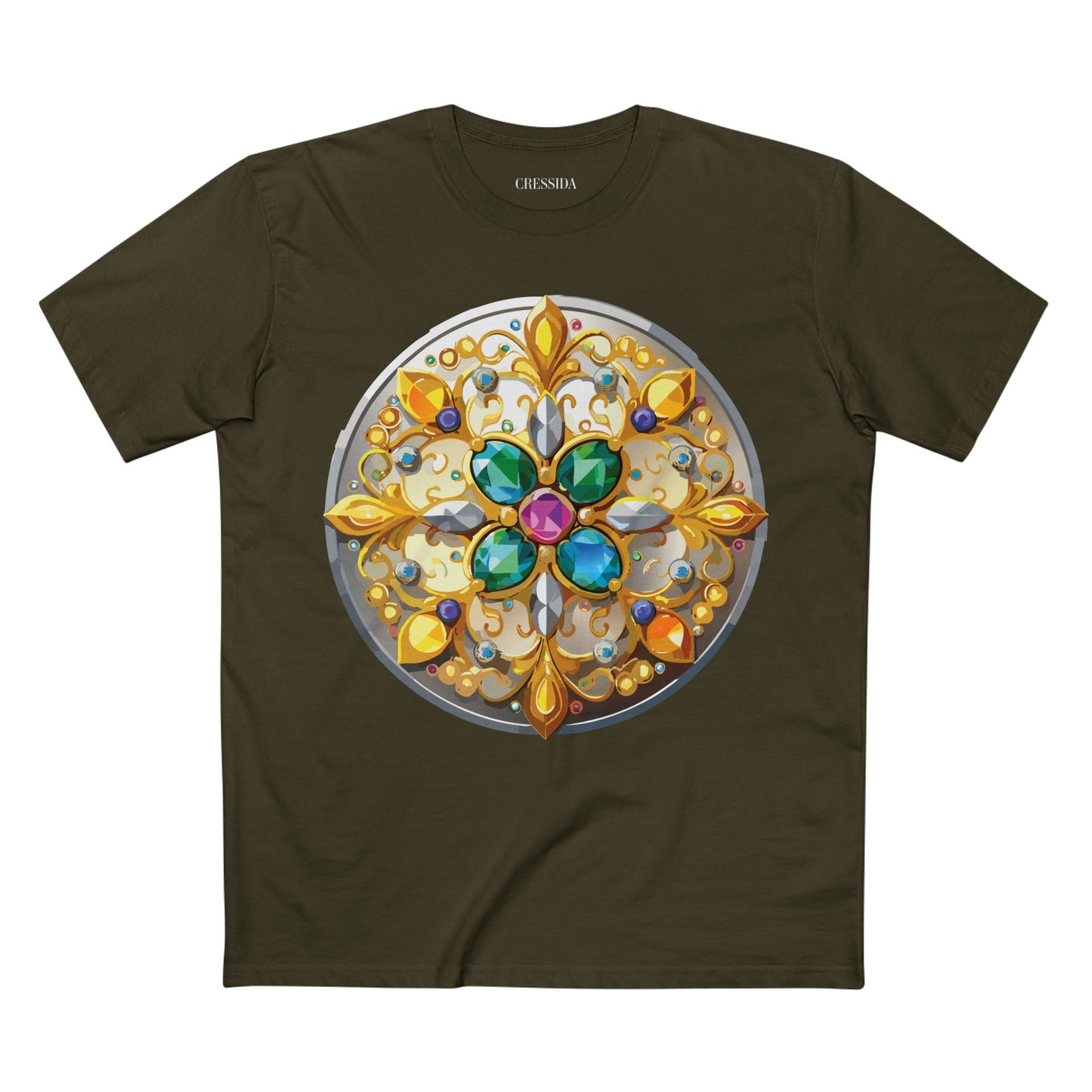 Medallion Graphic T-Shirt Unisex 100 Cotton With Gold Art Design Medal Tee 7