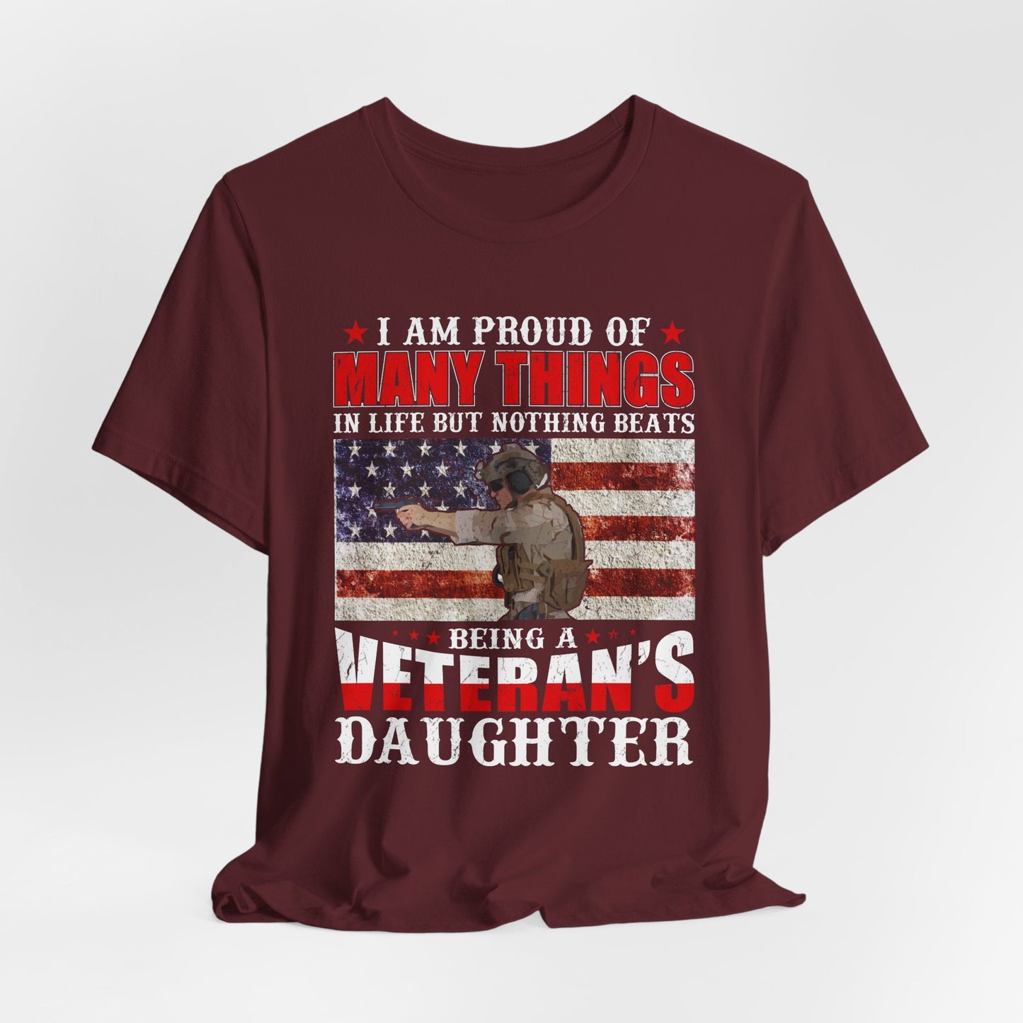 Army Veteran Patriotic Graphic Design Unisex Cotton T-Shirt v28
