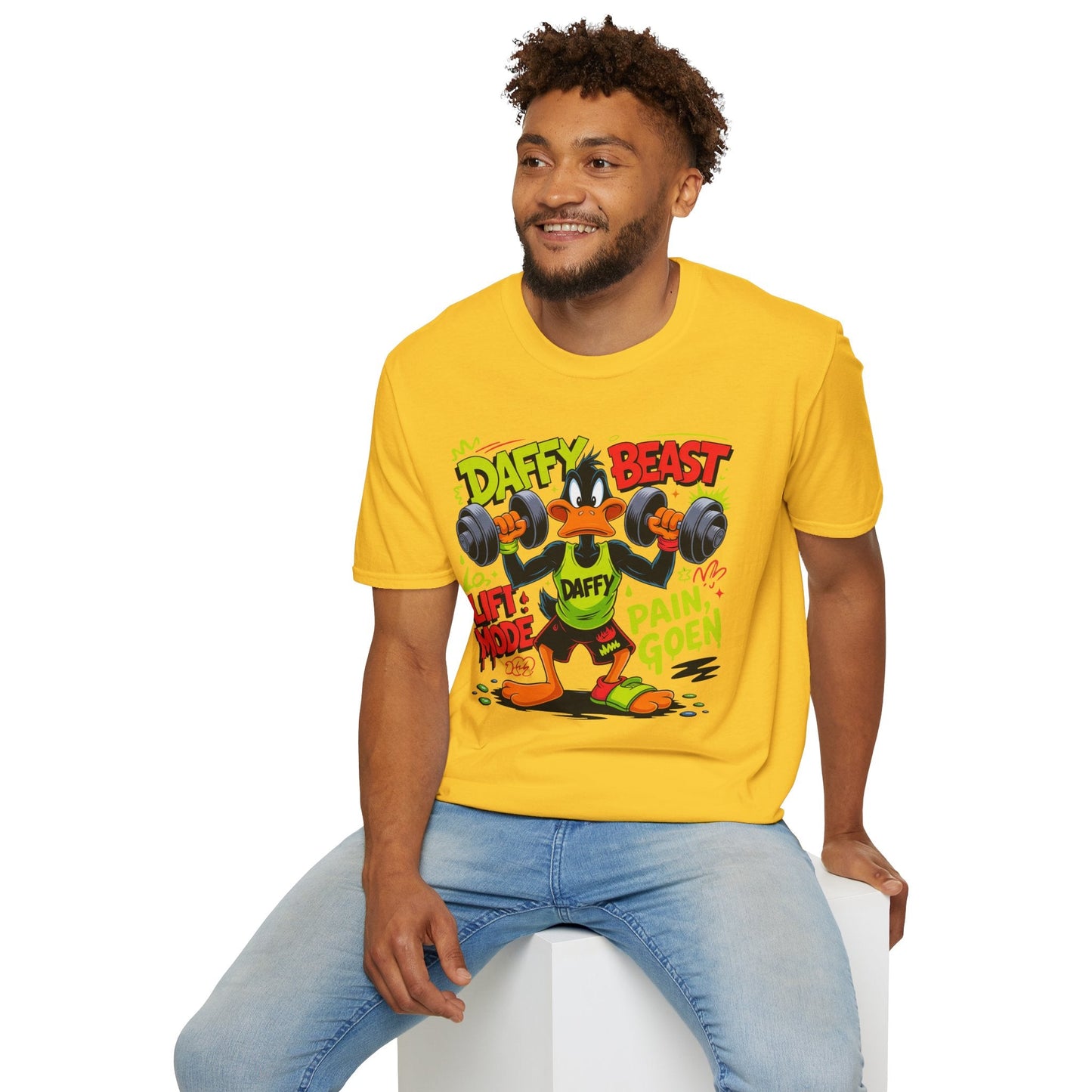 Cartoon T Shirt Funny Animals Print Unisex Animation Tee Gildan Softstyle 64000
