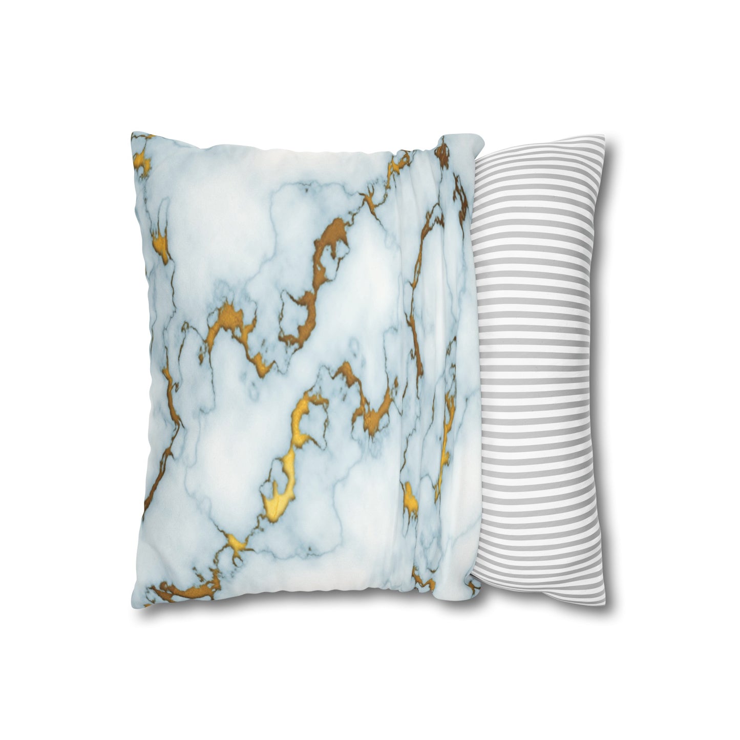 Faux Suede Pillowcase with Abstract print