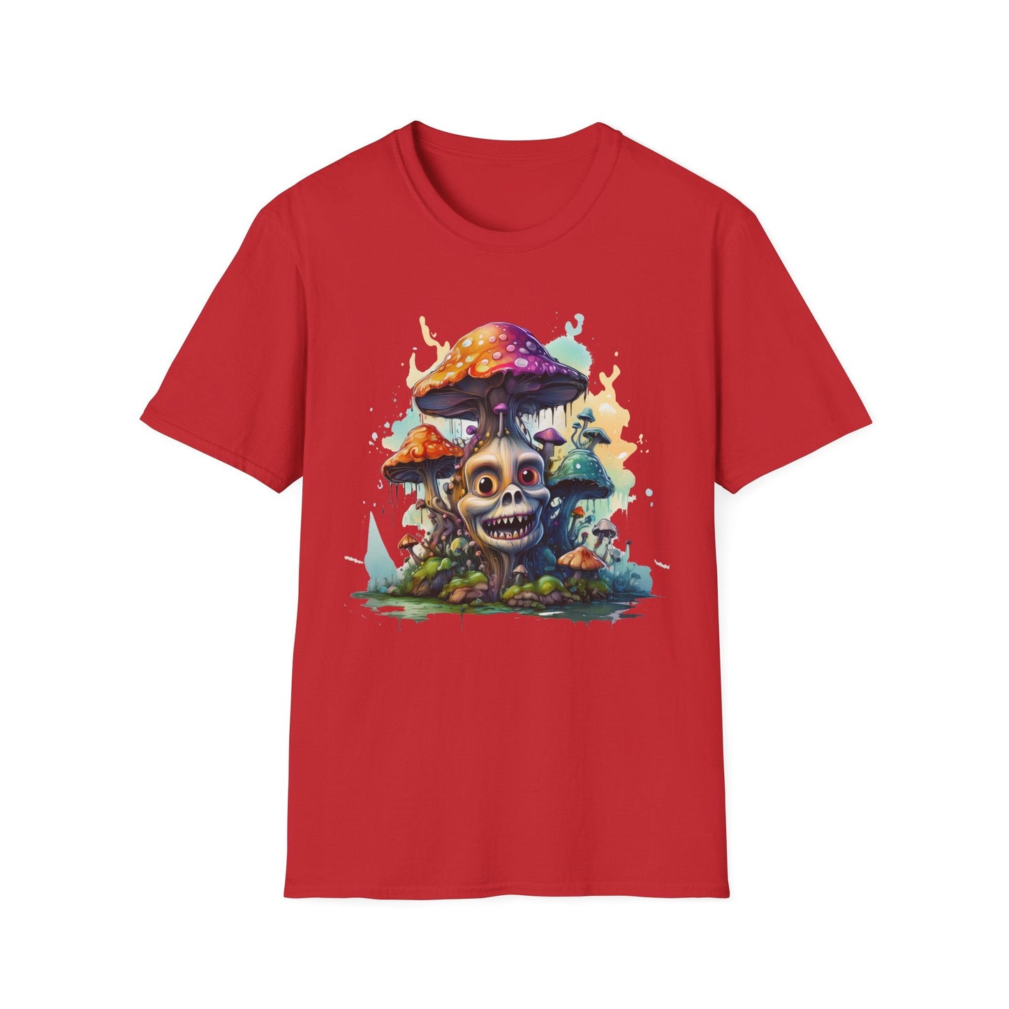 Mashroom Tee Shirt Unisex Graphic Mashroom Tee Fun Fungus Design Softstyle 64000