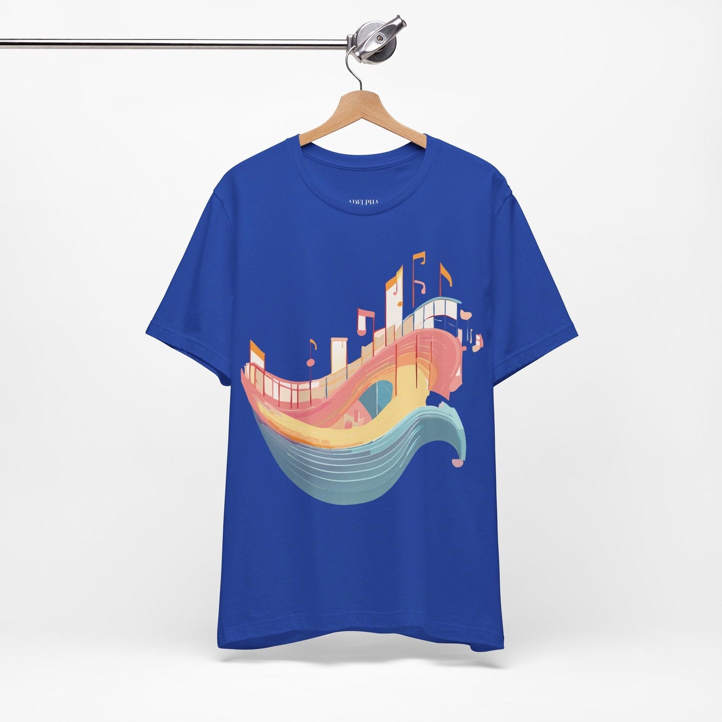 Music Graphic Unisex 100 Cotton Vintage Art with Musical Elements Tee 22