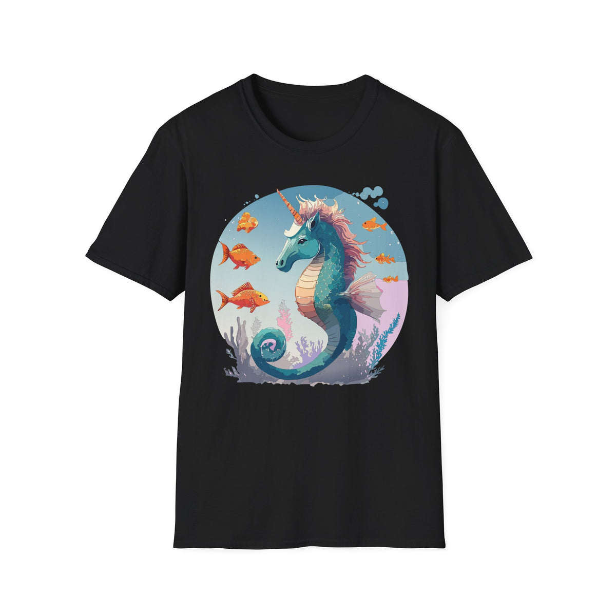Sea Unicorn Seahorse T-Shirt | Nautical Mythical Creature Tee