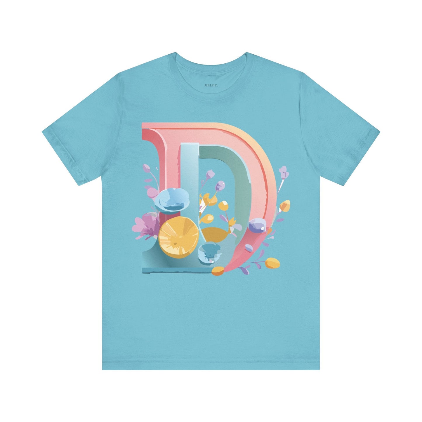 Adelpha Letter D Shirt Unisex Graphic Tee Short Sleeve Vintage Inspired Art Design