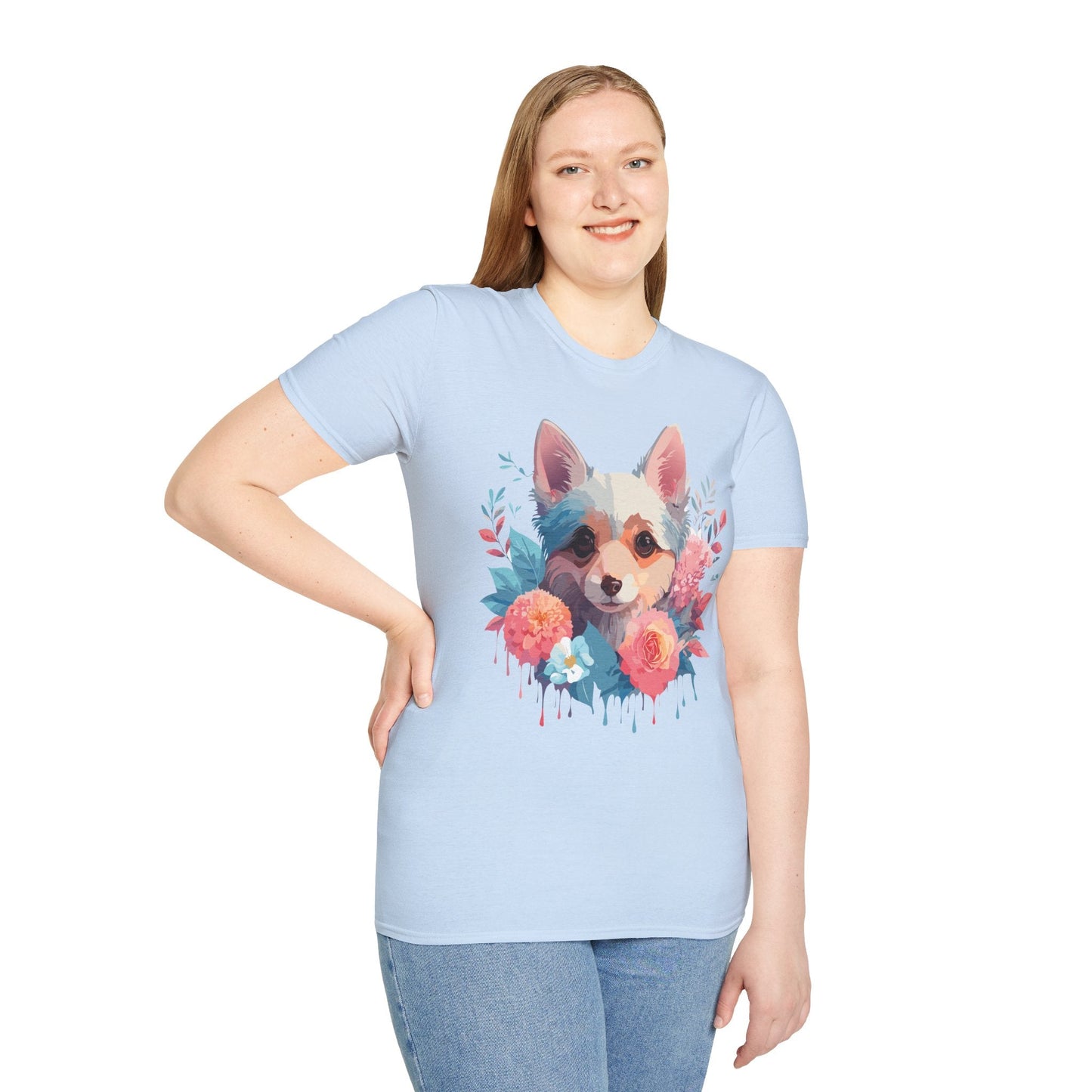 Dog Shirt Unisex Animal Print Tee With Cute Dog Designs And Comfort