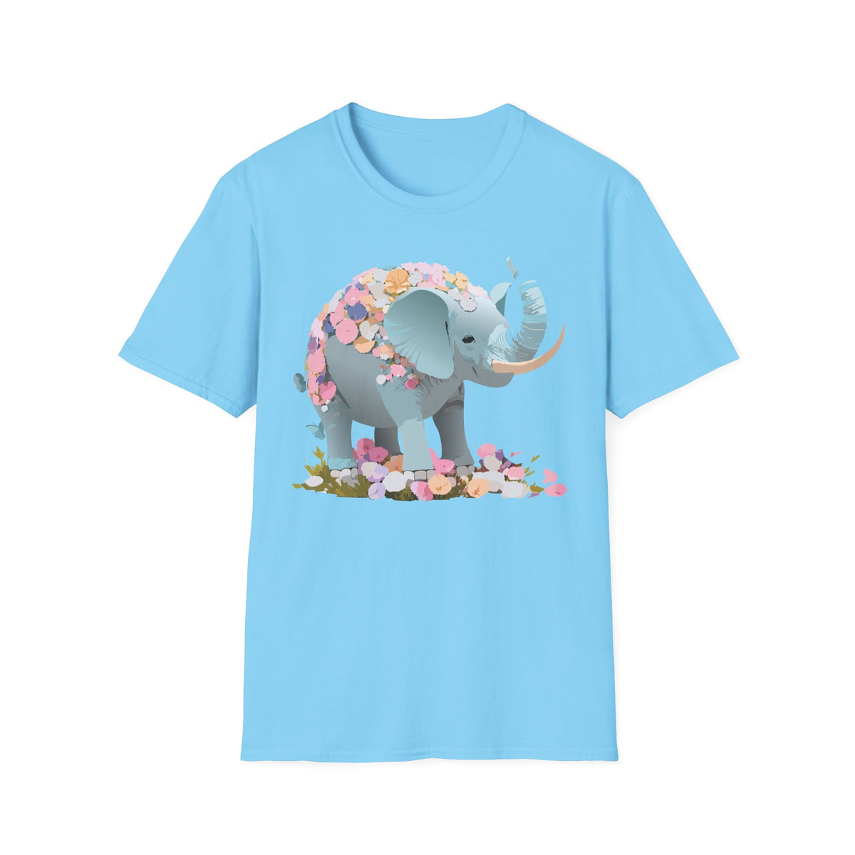 Floral Baby Elephant T-Shirt | Watercolor Elephant Tee