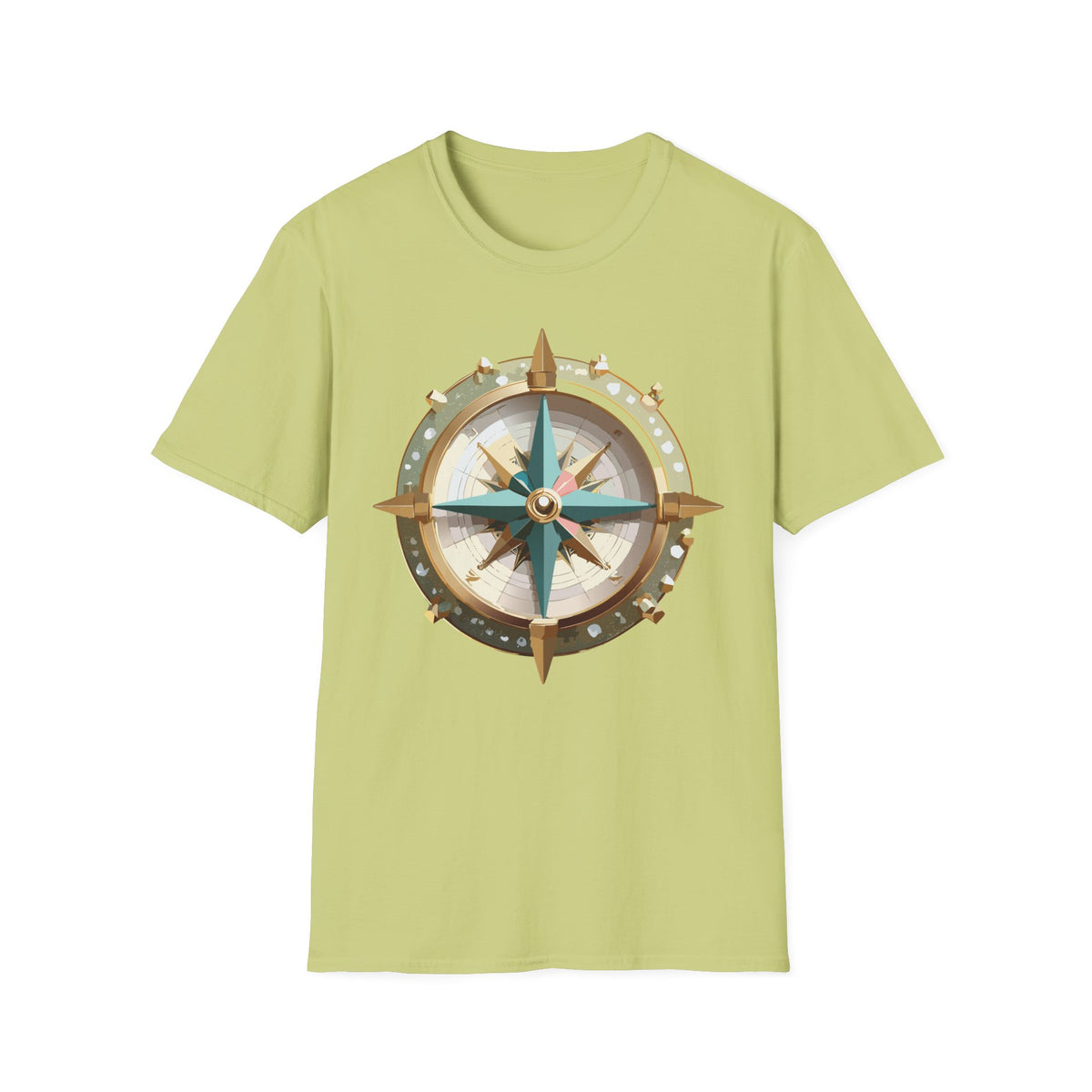 Nautical Compass Graphic T-Shirt | Vintage Navigation Compass Tee