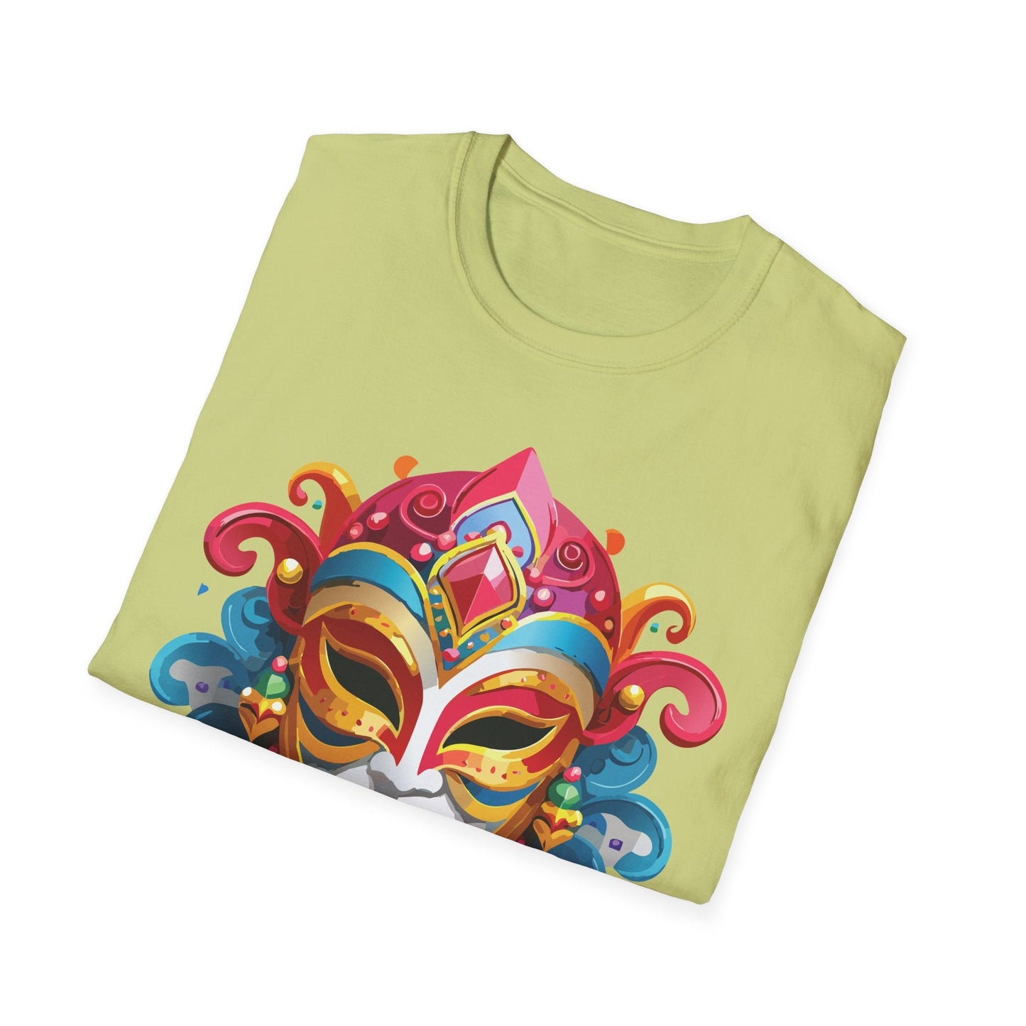 Mask Tee Shirt Unisex Masquerade Tees Softstyle 64000 100 Percent Cotton Lightweight Breathable
