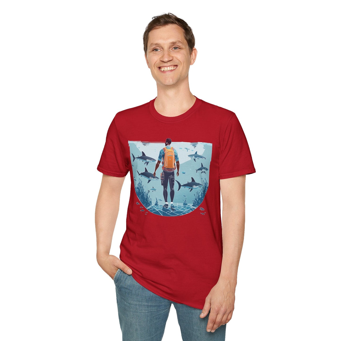 Ocean Graphic Unisex Softstyle Cotton Tee 5