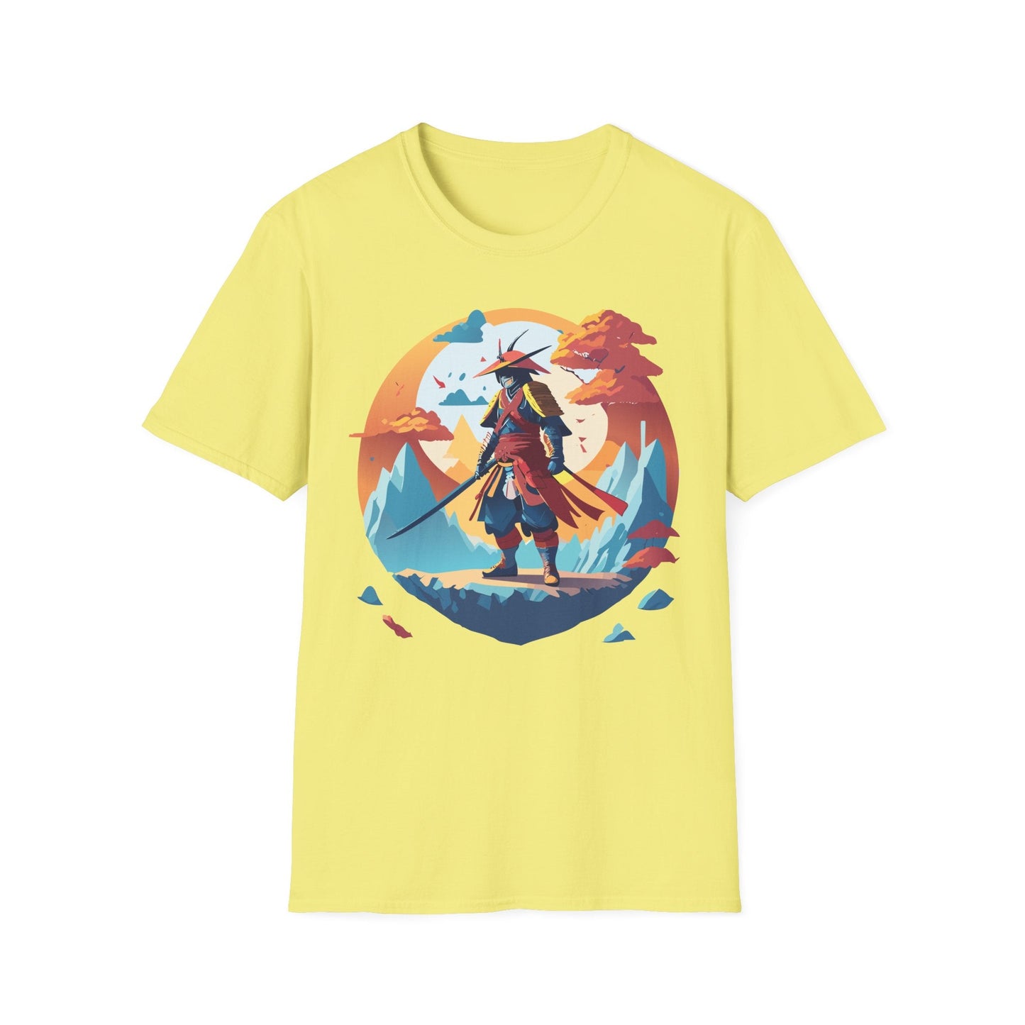 Samurai Shirt Unisex Tee Gildan Softstyle 64000 100 Percent Ring Spun Cotton Lightweight