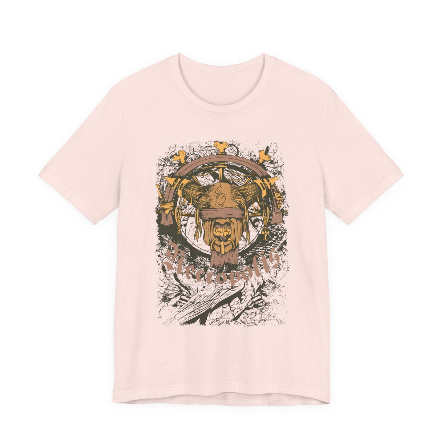 Skull Nordic Warrior Graphic Unisex Cotton T-Shirt r12