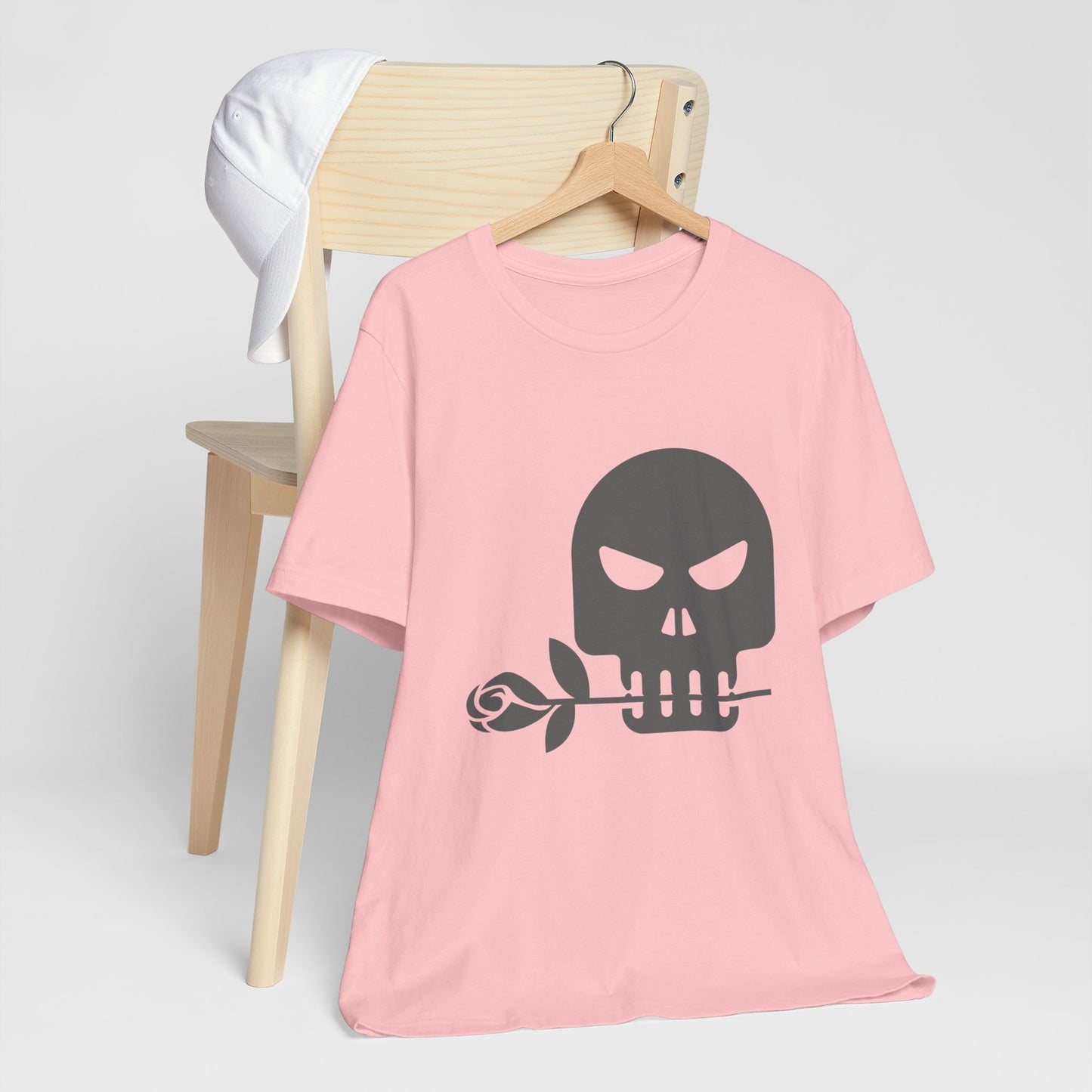 Unisex Cotton Tee Shirt with Skull