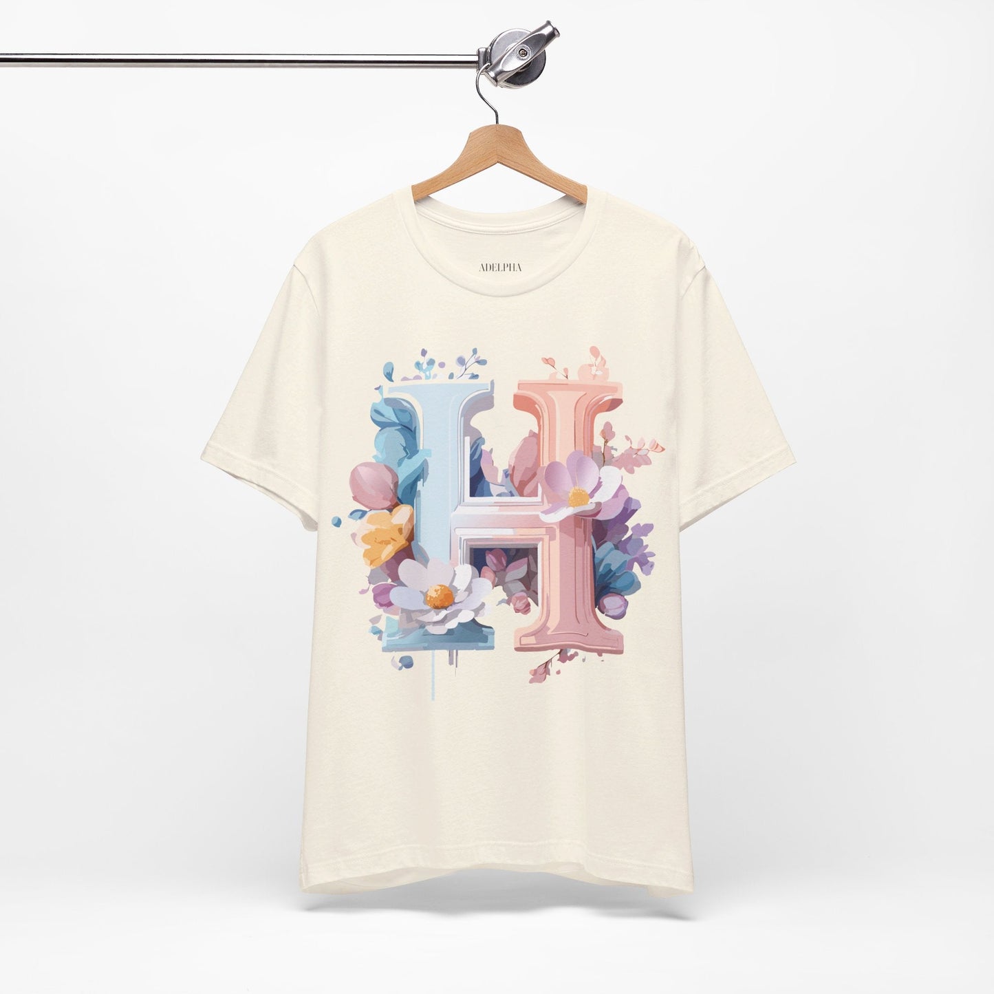 Adelpha Letter H Shirt Unisex Graphic Tee Vintage Inspired Art Design Short Sleeve