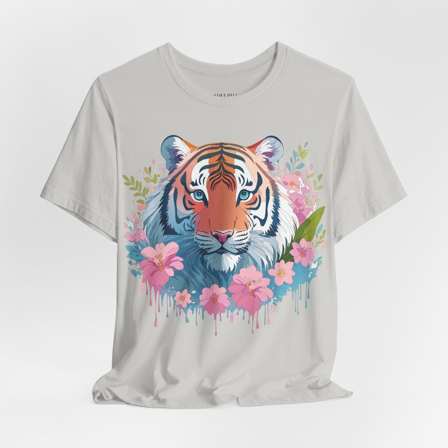 Tiger Graphic Tee Unisex Short Sleeve Jersey From Adelpha Vintage Inspired Artwork