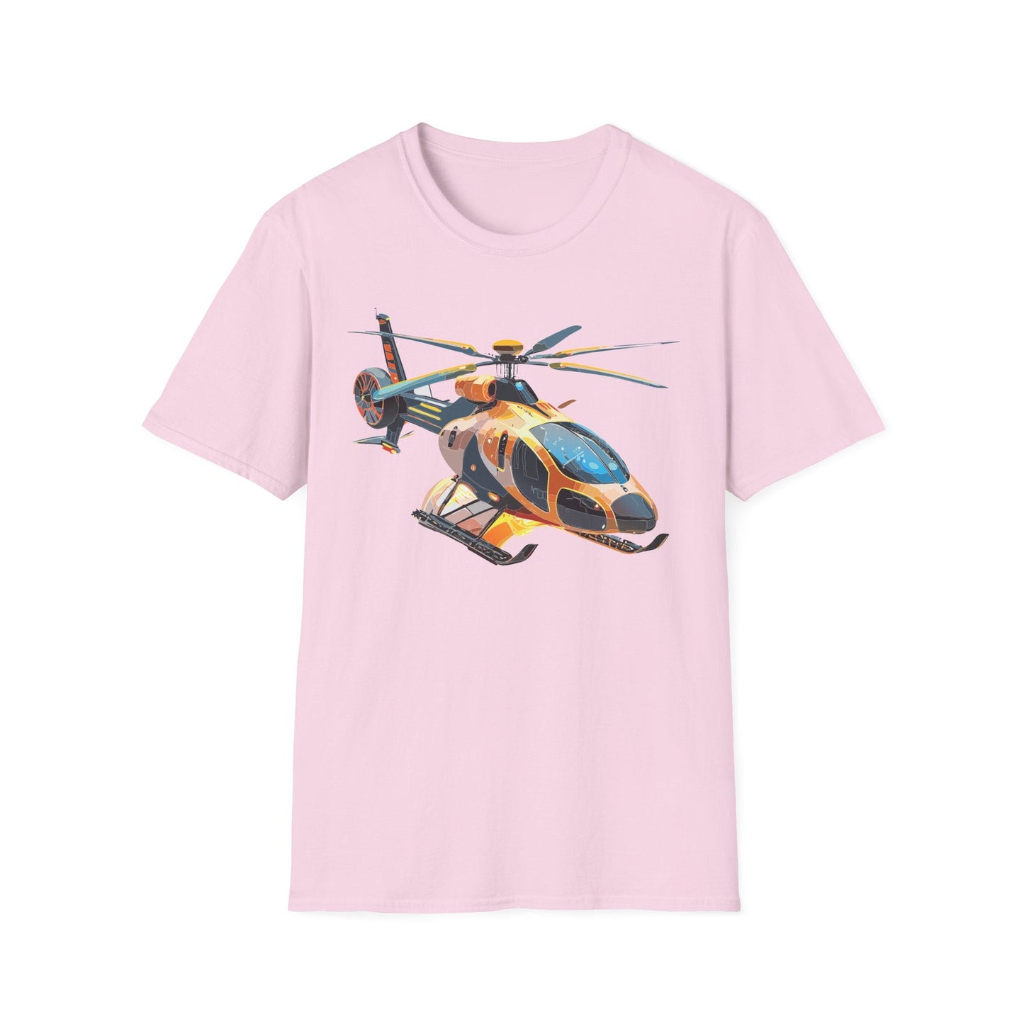 Chopper Helicopter Graphic Unisex Cotton Softstyle Short Sleeve Tee 3